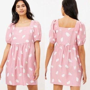 Loft Pink and White Mini Dress - L
